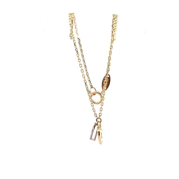 18K Gold Two Tone Gold Bracelet Charms Size 7.5 inches - Picture 3 of 12